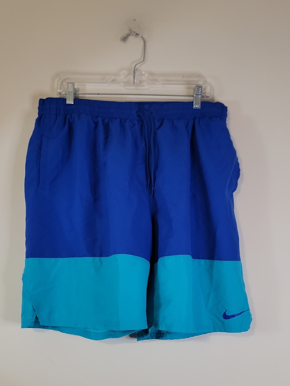 Nike Blue Colorblock Swim/Board Shorts - Royal & Teal